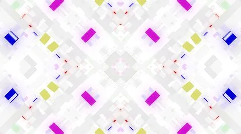 3d render. Abstract white sci-fi bg with symmetrical geometric pattern like Stock Illustration