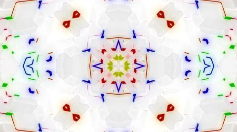 3d render. Abstract white sci-fi bg with symmetrical geometric pattern like Stock Illustration