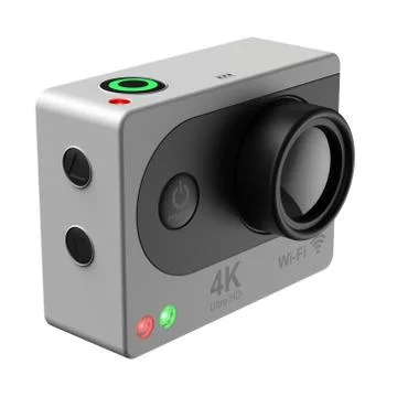 3d render action camera on white background 스톡 일러스트