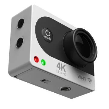 3d render action camera on white background Stock Illustration