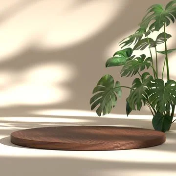 3d render aesthetic podium display for product promotion background illustrat Stock Photos