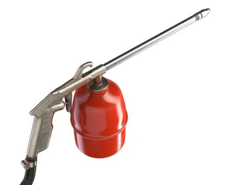3D render of air spray gun isolated on white Stock Illustration