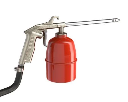 3D render of air spray gun isolated on white Stock Illustration