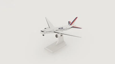 3D render of an airplane prototype model isolated on a white background Stock Illustration