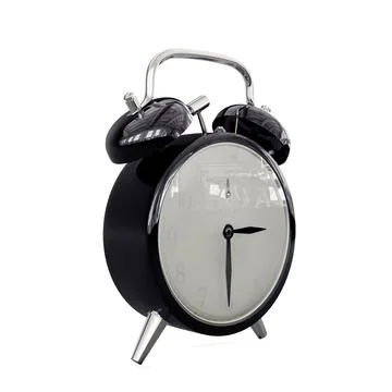 3d render of an alarm clock isolated on a white background Stockillustratie