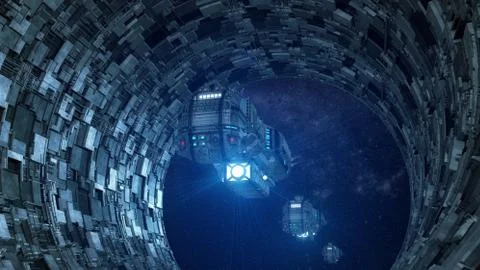 3D render. Alien spaceship UFO concept Stock Illustration