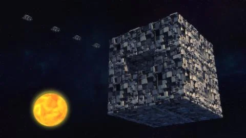 3D render. Alien spaceship UFO concept Stock Illustration