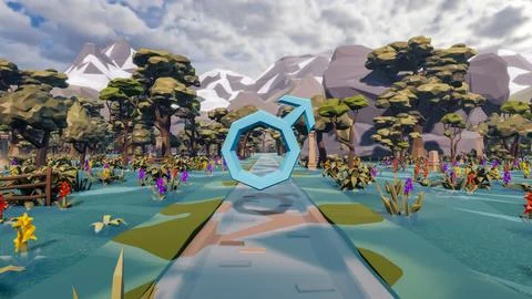 3D render and low poly Graphic resources for sustainable development goals .. Illustrazione stock