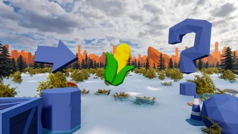 3D render and low poly Graphic resources for sustainable development goals .. Illustrazione stock
