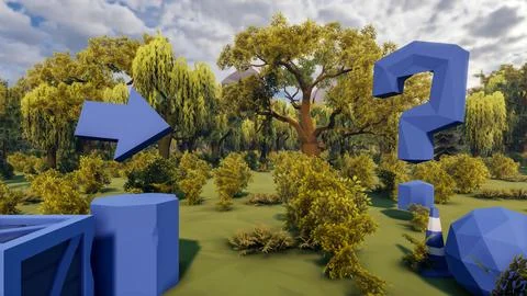 3D render and low poly Graphic resources for sustainable development goals .. Stock Illustration