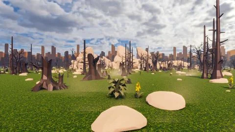 3D render and low poly Graphic resources for sustainable development goals .. Stock Illustration