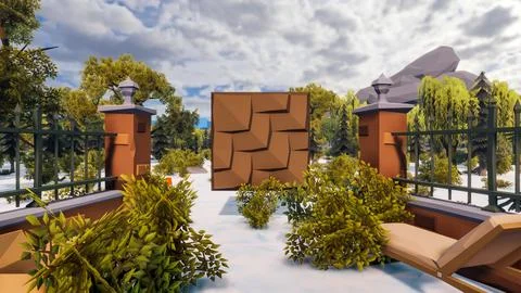 3D render and low poly Graphic resources for sustainable development goals .. Stock Illustration