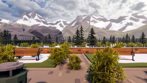 3D render and low poly Graphic resources for sustainable development goals .. Stock Illustration