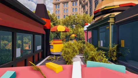 3D render and low poly Graphic resources for sustainable development goals .. Illustrazione stock