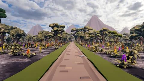 3D render and low poly Graphic resources for sustainable development goals .. Illustrazione stock