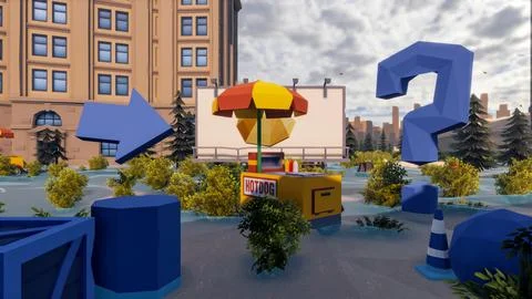 3D render and low poly Graphic resources for sustainable development goals .. Illustrazione stock