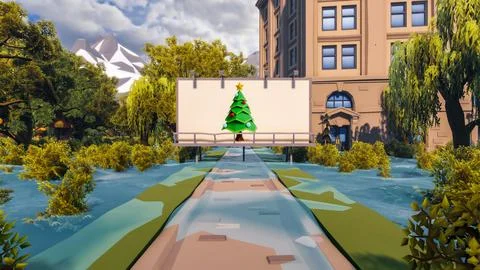 3D render and low poly Graphic resources for sustainable development goals .. Illustrazione stock