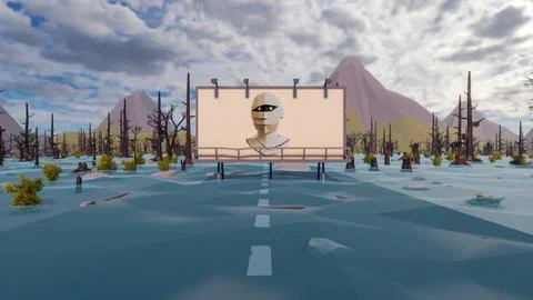3D render and low poly Graphic resources for sustainable development goals .. Illustrazione stock