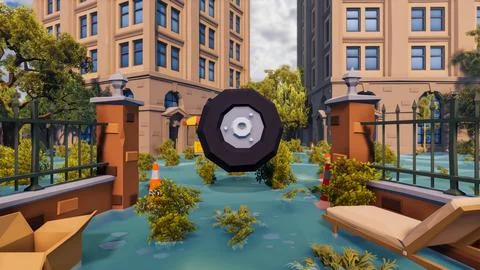 3D render and low poly Graphic resources for sustainable development goals .. Illustrazione stock
