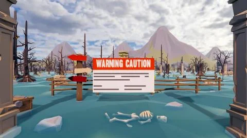 3D render and low poly Graphic resources for sustainable development goals .. Illustrazione stock
