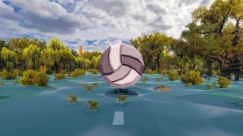 3D render and low poly Graphic resources for sustainable development goals .. Stock Illustration
