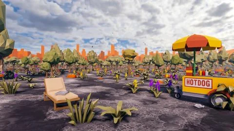 3D render and low poly Graphic resources for sustainable development goals .. Illustrazione stock