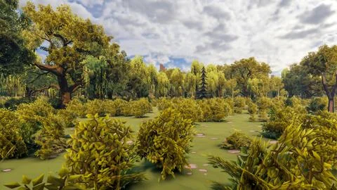 3D render and low poly Graphic resources for sustainable development goals .. Stock Illustration
