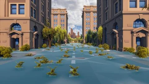 3D render and low poly Graphic resources for sustainable development goals .. Illustrazione stock