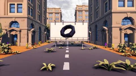 3D render and low poly Graphic resources for sustainable development goals .. Illustrazione stock