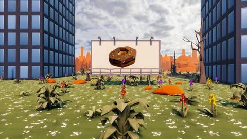 3D render and low poly Graphic resources for sustainable development goals .. Illustrazione stock