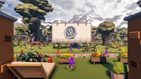 3D render and low poly Graphic resources for sustainable development goals .. Stock Illustration