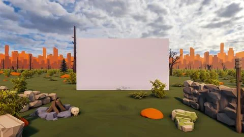 3D render and low poly Graphic resources for sustainable development goals .. Illustrazione stock