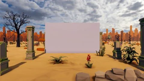 3D render and low poly Graphic resources for sustainable development goals .. Illustrazione stock