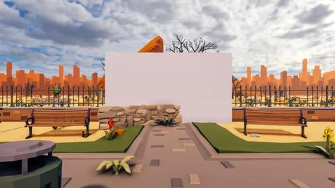 3D render and low poly Graphic resources for sustainable development goals .. Illustrazione stock