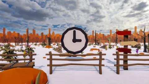 3D render and low poly Graphic resources for sustainable development goals .. Illustrazione stock