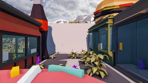 3D render and low poly Graphic resources for sustainable development goals .. Illustrazione stock