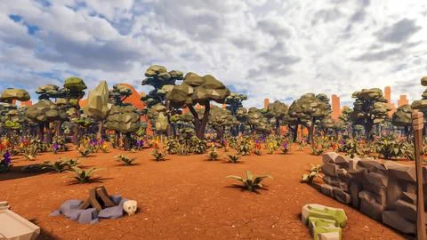 3D render and low poly Graphic resources for sustainable development goals .. 스톡 일러스트