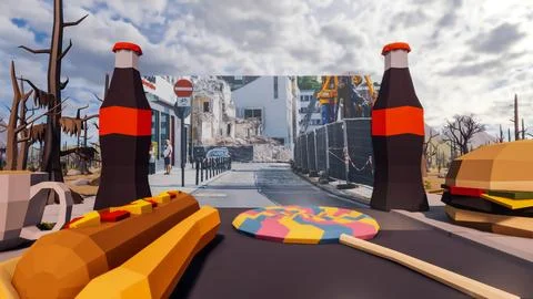 3D render and low poly Graphic resources for sustainable development goals .. 스톡 일러스트