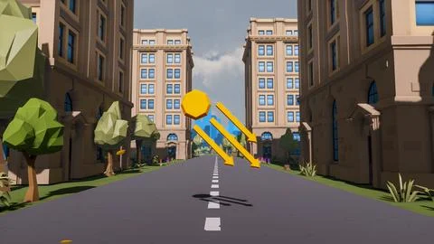 3D render and low poly Graphic resources for sustainable development goals .. イラスト素材