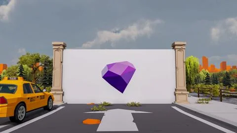 3D render and low poly Graphic resources for sustainable development goals .. Stockillustratie