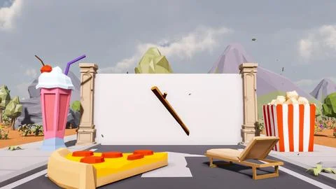 3D render and low poly Graphic resources for sustainable development goals .. Illustrazione stock