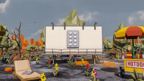 3D render and low poly Graphic resources for sustainable development goals .. Stockillustratie
