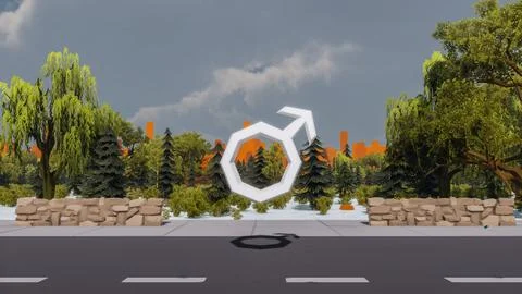 3D render and low poly Graphic resources for sustainable development goals .. Illustrazione stock