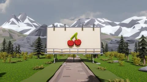 3D render and low poly Graphic resources for sustainable development goals .. Illustrazione stock