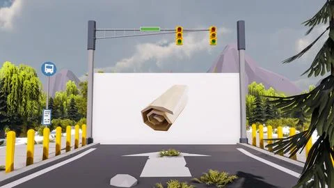 3D render and low poly Graphic resources for sustainable development goals .. イラスト素材