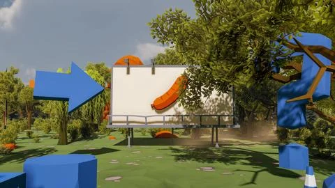3D render and low poly Graphic resources for sustainable development goals .. イラスト素材