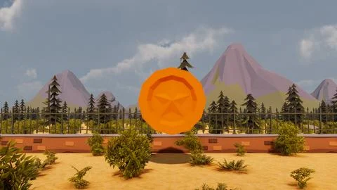 3D render and low poly Graphic resources for sustainable development goals .. Stock Illustration