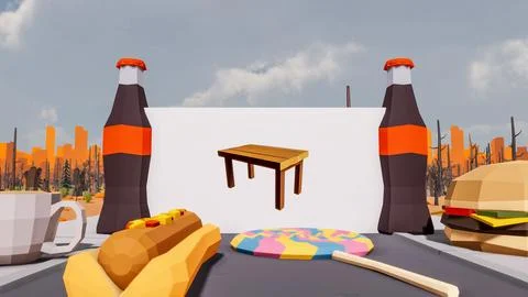 3D render and low poly Graphic resources for sustainable development goals .. Illustrazione stock