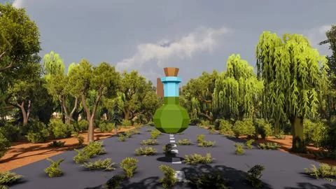 3D render and low poly Graphic resources for sustainable development goals .. Stock Illustration