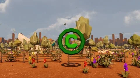 3D render and low poly Graphic resources for sustainable development goals .. Stockillustratie